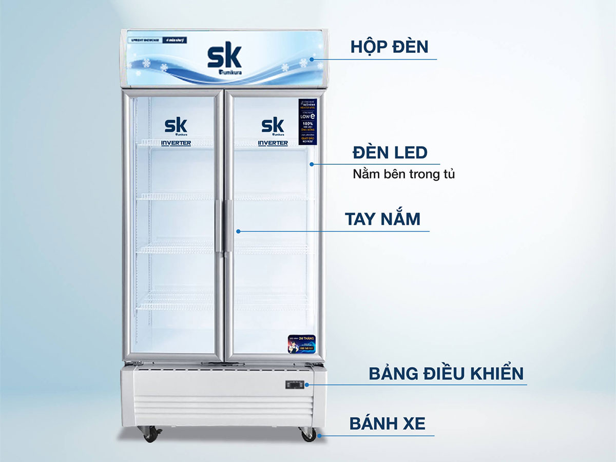 Tủ mát Sumikura 1.050 lít Inverter SKSC-1050HW2.I