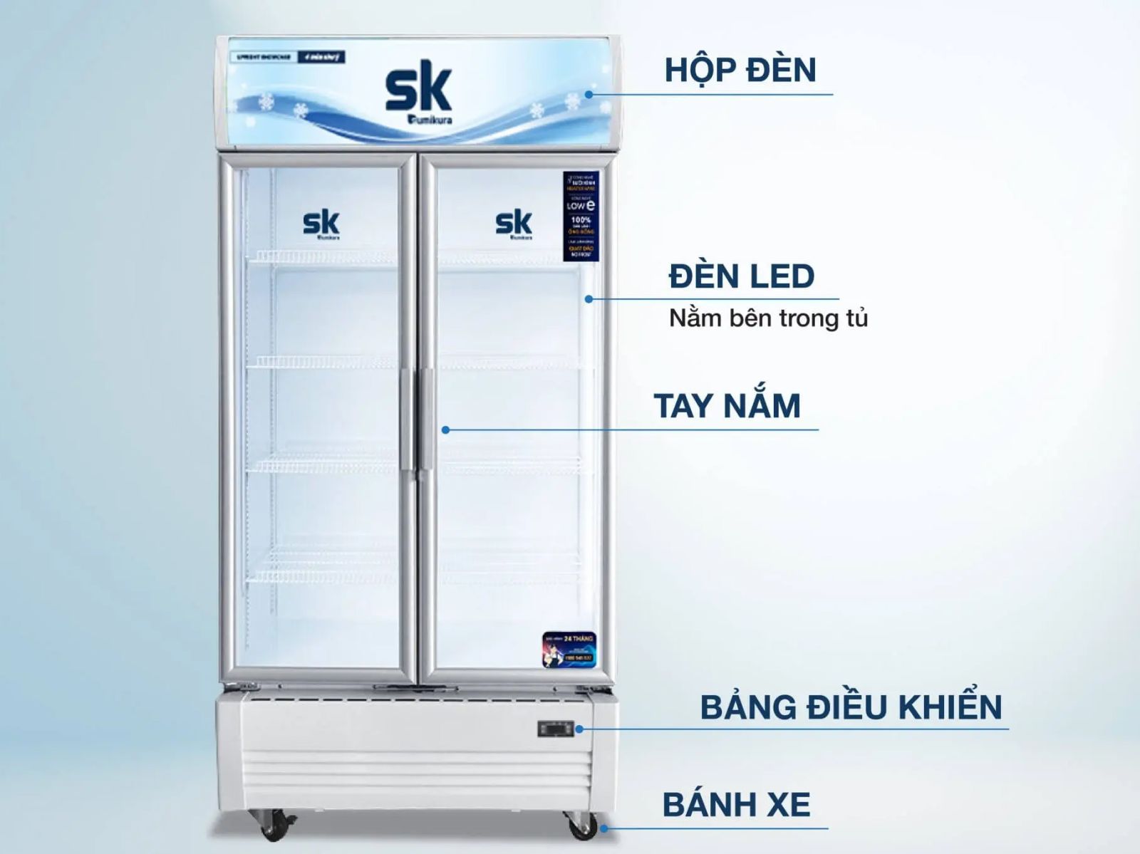 Tủ mát Sumikura SKSC-802WG2/D