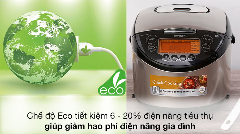 Nồi cơm điện tử cao tần Tiger 2 trong 1 JKT-D18V (1.8 lít)