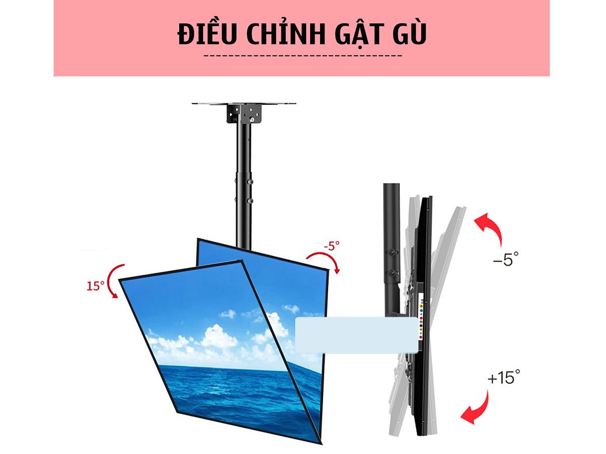 Giá treo tivi thả trần ErgoTek E555 32 - 70 inch