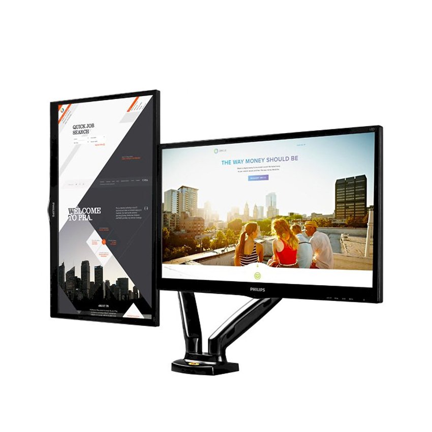 GIÁ TREO 2 MÀN HÌNH NORTH BAYOU F160 17" - 27" 