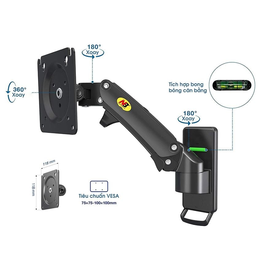 Giá treo màn hình North Bayou M2 | 17 - 27 inch