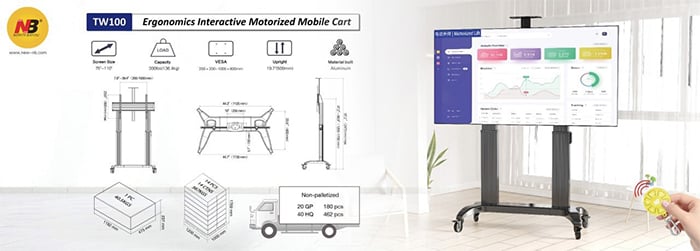  Giá treo tivi di động North Bayou NB TW100 (75-110 inch)