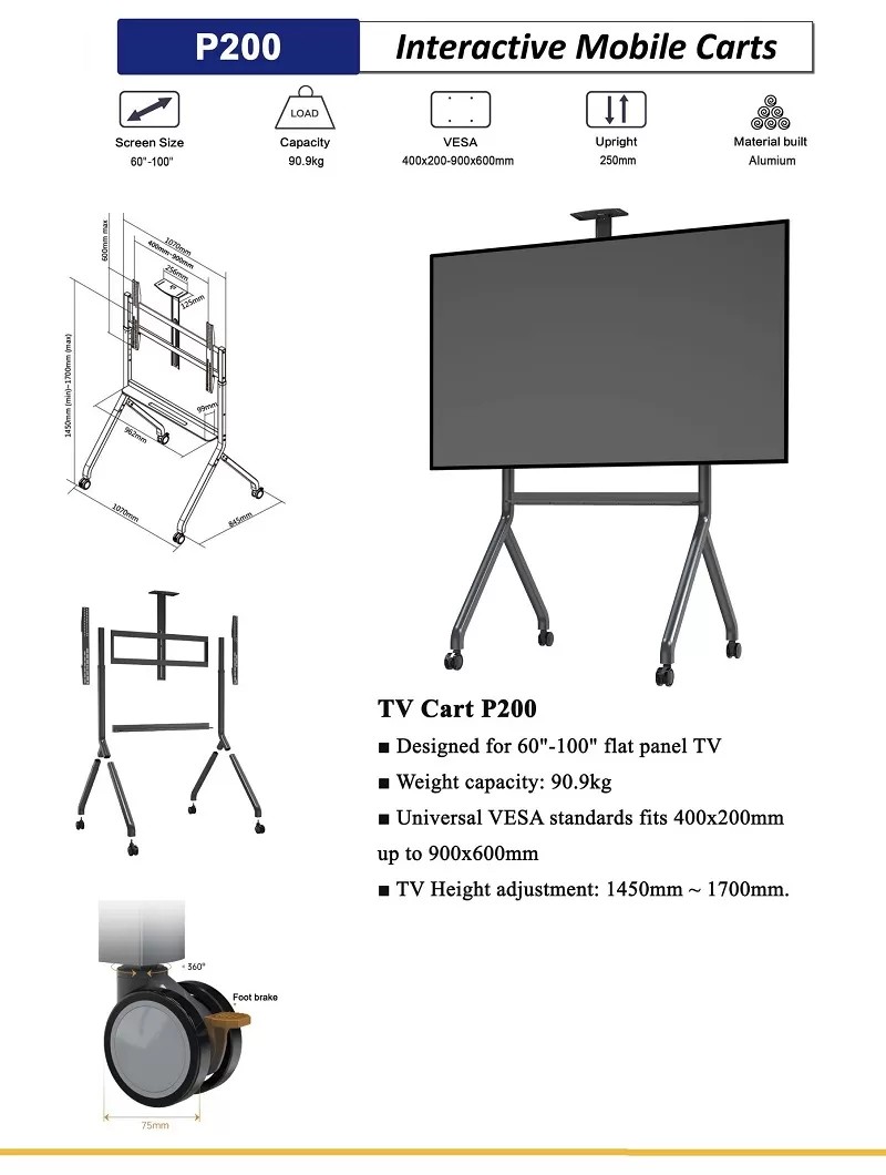 Khung treo TV di động GL PG200
