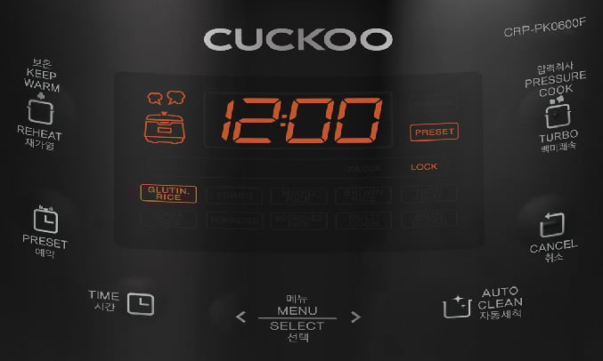 Nồi cơm áp suất điện tử 1.08 lít Cuckoo CRP-PK0600F