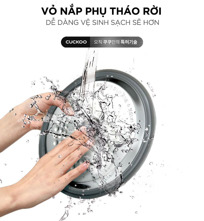 Nồi cơm điện áp suất cao tần 1.8 lít Cuckoo CRP-HWF1000F/BKBRVN