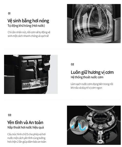 Nồi cơm điện cao tần áp suất kép Cuckoo CRP-LHTR1010FW 1.8 lít