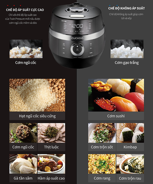 Nồi cơm điện cao tần Cuckoo CRP-JHR1060FD 1.8L
