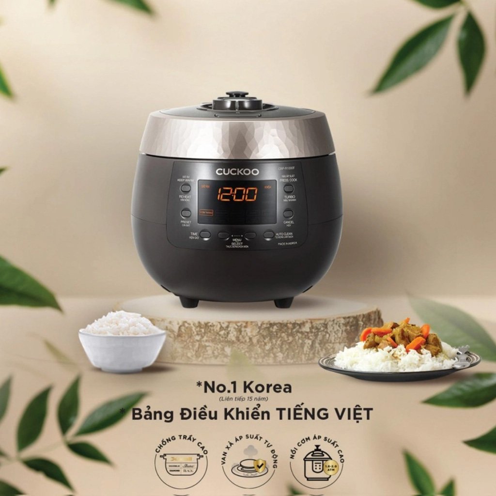 Nồi cơm điện tử áp suất Cuckoo 1.8 lít CRP-R1000F