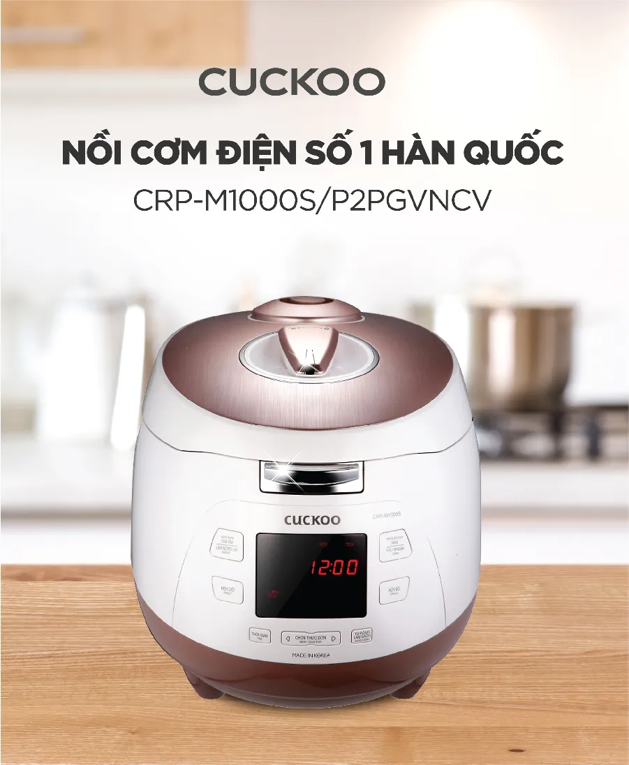 Nồi cơm điện tử áp suất Cuckoo CRP-M1000S 1.8 lít