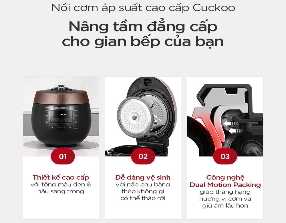 Nồi cơm điện tử áp suất Cuckoo CRP-R0612F