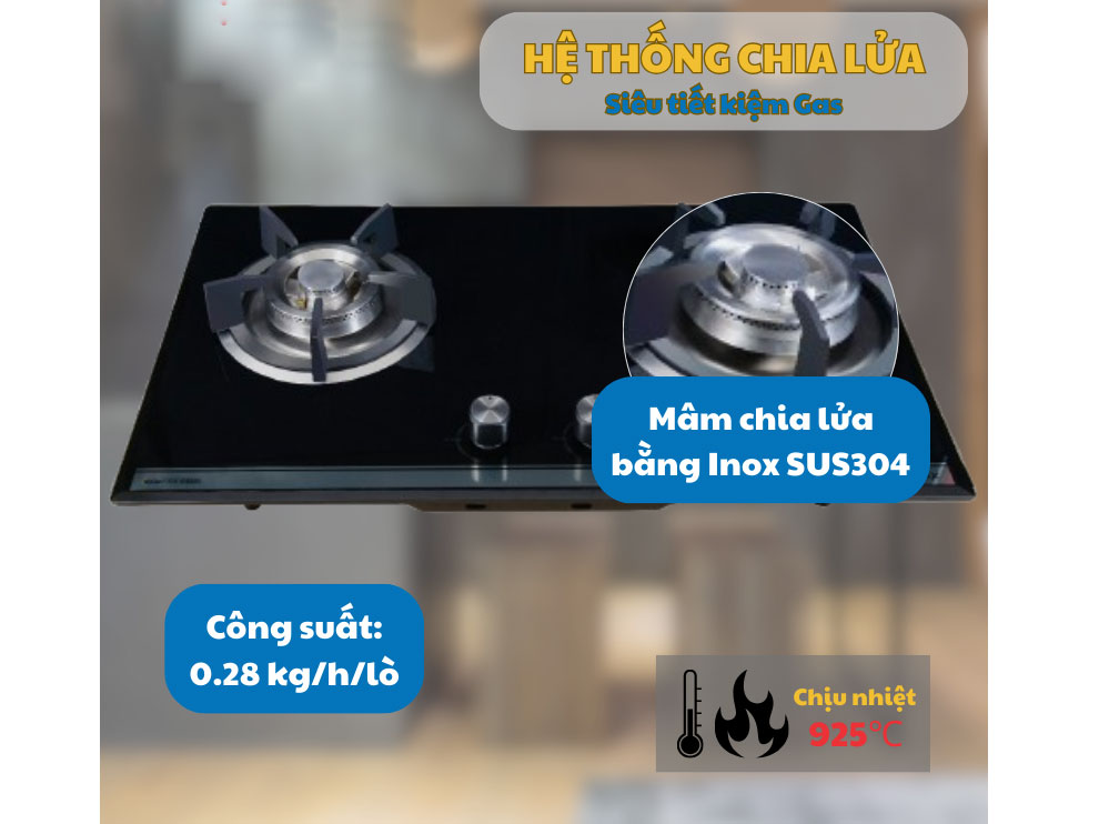 Bếp gas âm GrandX GX GS288