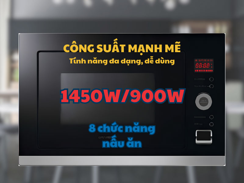 Lò nướng tích hợp lò vi sóng lắp âm tủ GrandX GX30MW5