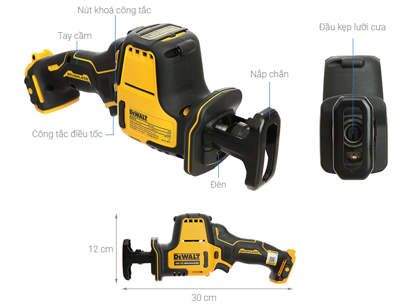 Máy cưa kiếm pin Dewalt DCS312N-KR 12V