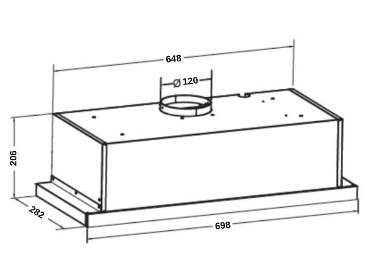 Máy hút mùi âm tủ GrandX GX H70F58G