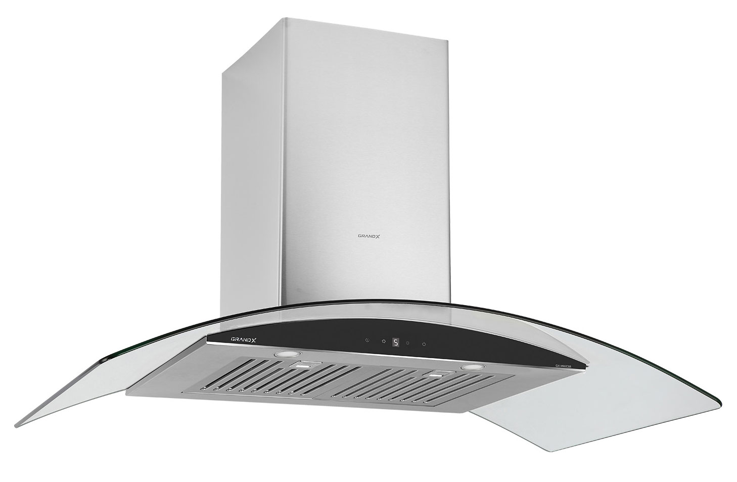 Máy hút mùi kính cong áp tường GrandX GX H90C55