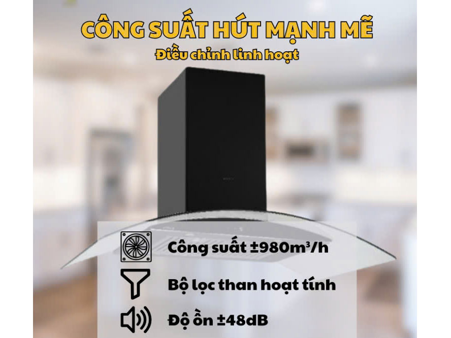 Máy hút mùi kính cong GrandX GX H70C55B