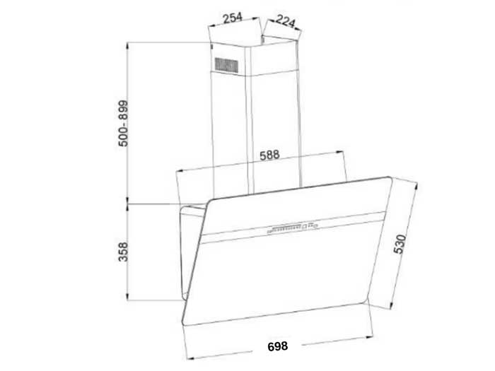 Máy hút mùi kính vát GrandX GX H70S86G
