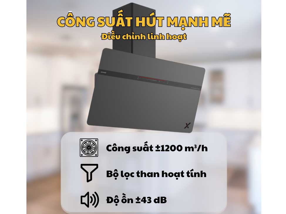 Máy hút mùi vát GrandX GX H90S86G