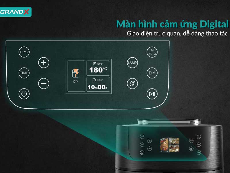 Nồi chiên không dầu GrandX GX-AR08 Smart