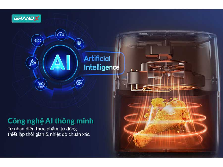 Nồi chiên không dầu GrandX GX-AR08 Smart