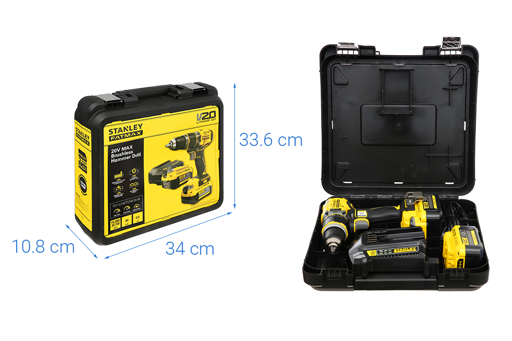 Máy khoan động lực dùng pin 20V FATMAX Stanley SBD721M2K