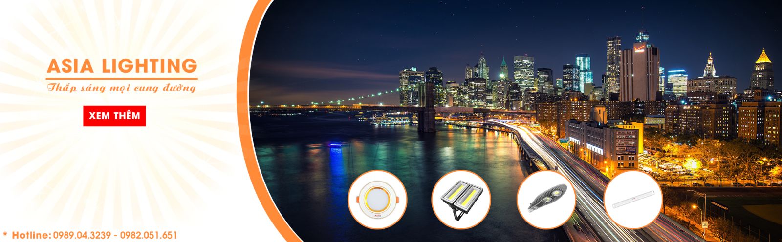 Đèn LED Rọi Ngồi Asia Vỏ Đen 10W RNĐ10