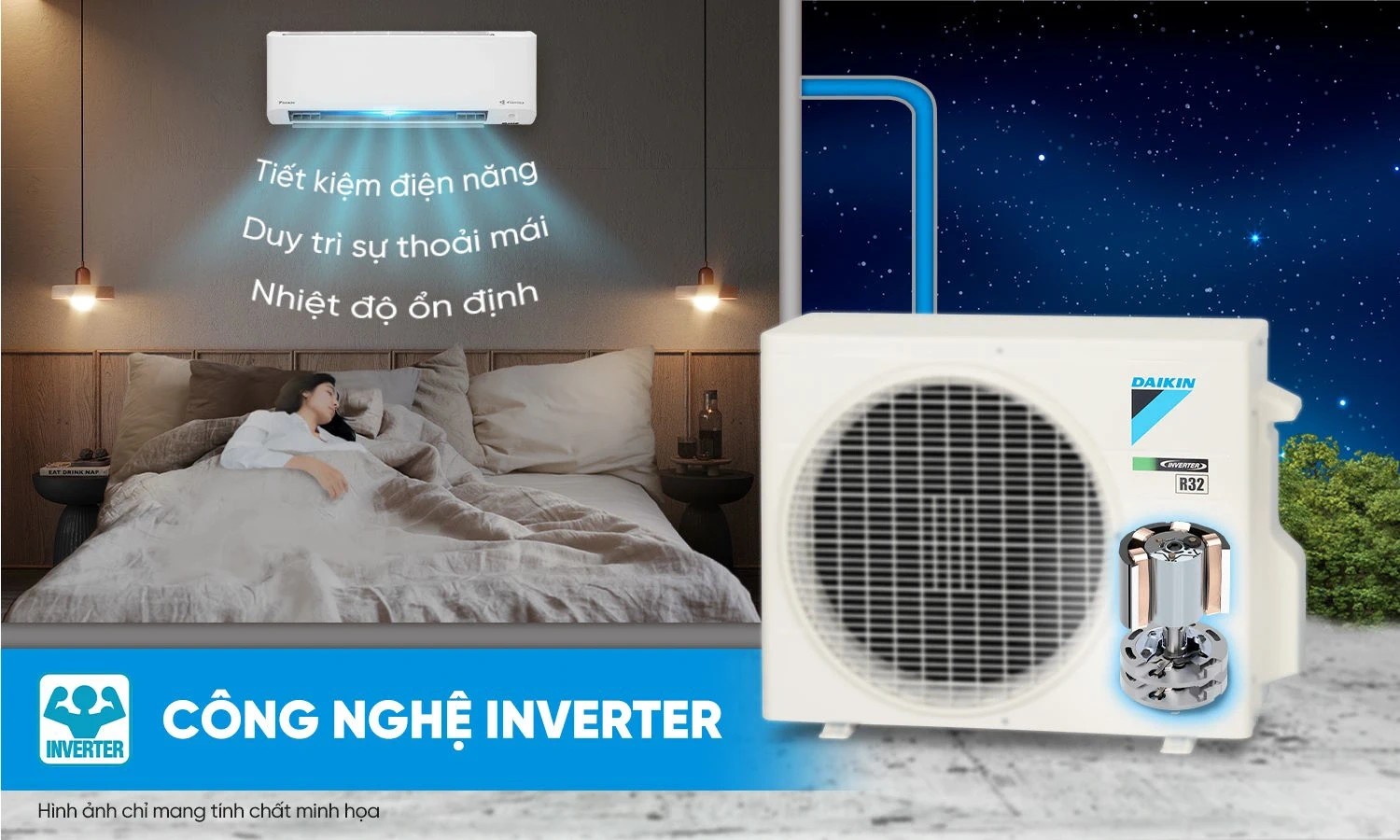 Điều hòa Daikin Inverter 1.5HP FTKM35AVMV / RKM35AVMV MỚI