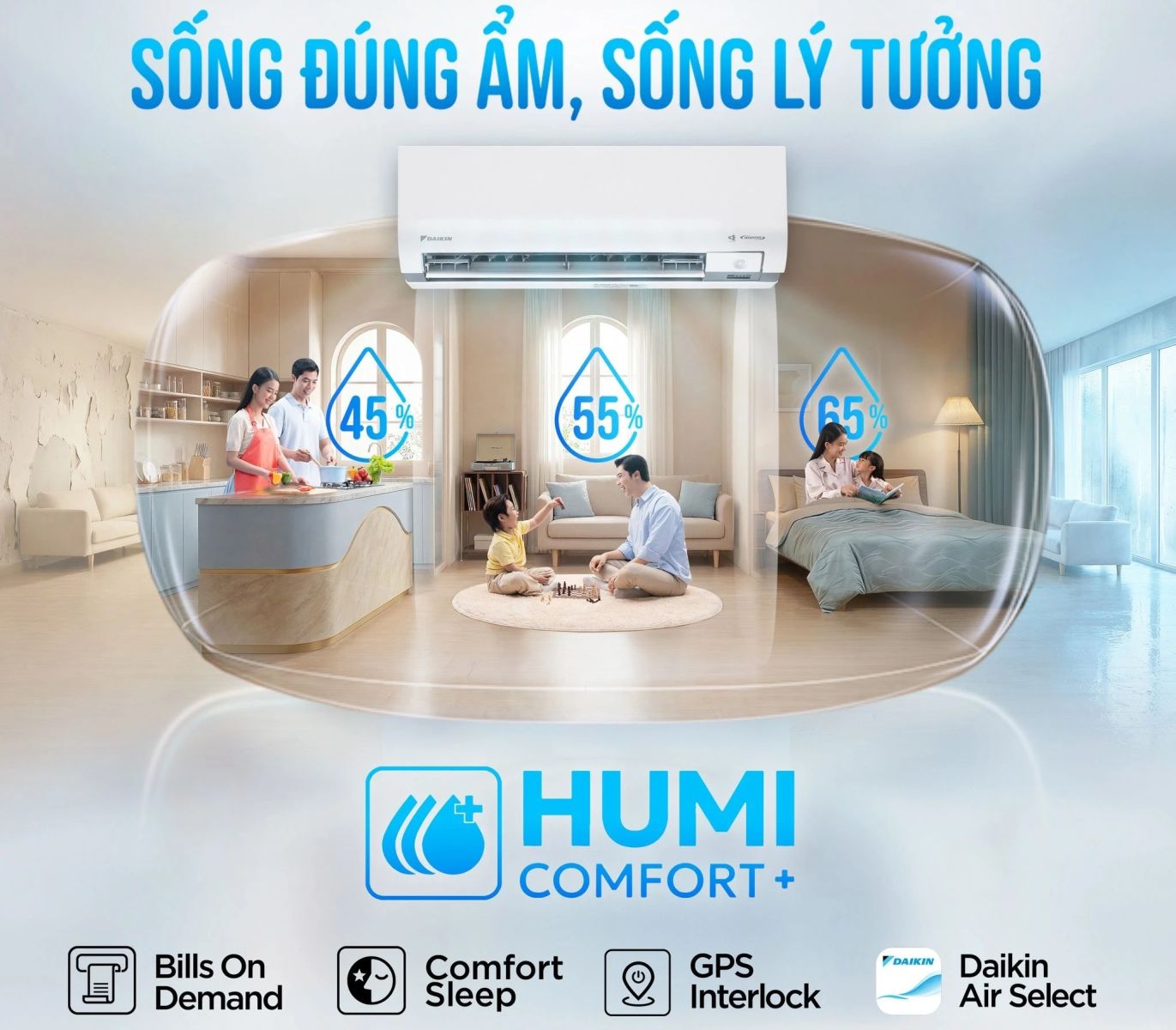 Điều hòa Daikin Inverter 1.5HP FTKM35AVMV / RKM35AVMV MỚI