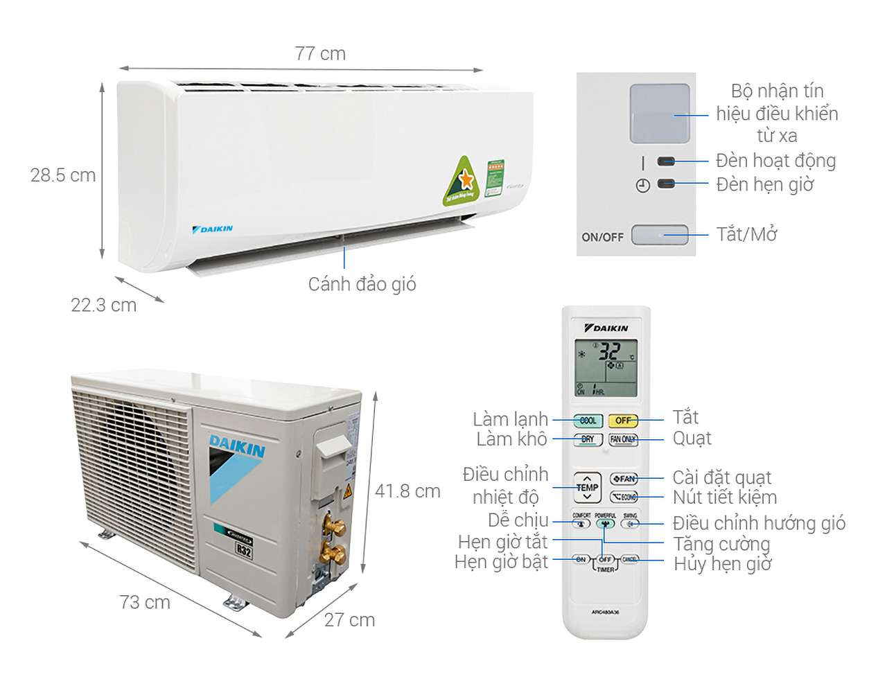 Máy Lạnh Daikin FTKB50ZVMV Inverter 2HP