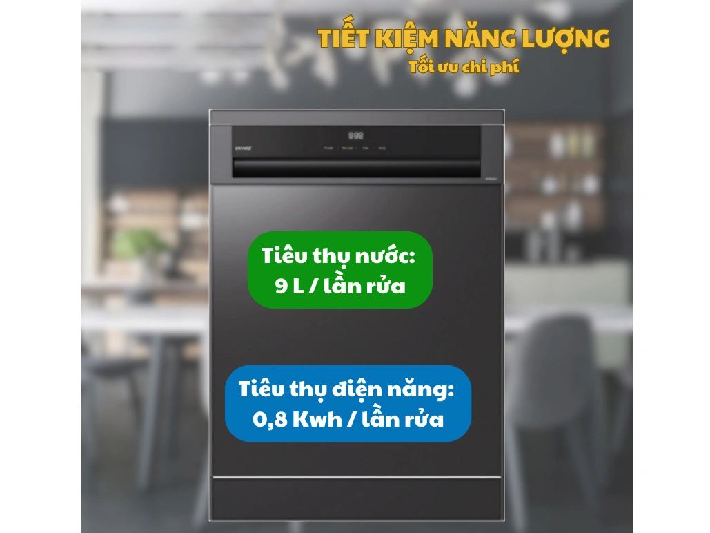 Máy Rửa Bát Độc Lập GrandX SMS8GX86G Series 8