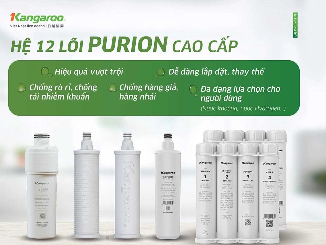 Máy lọc nước Kangaroo Hydrogen 12 lõi KG12S17H1