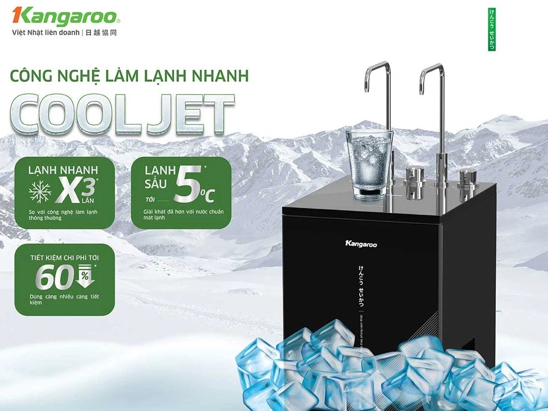 Máy lọc nước Kangaroo Hydrogen nóng lạnh 12 lõi KG12S19H3