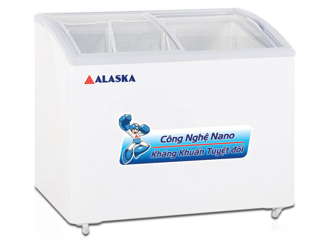 Tủ đông nắp kính cong Alaska 300 lít KC-210