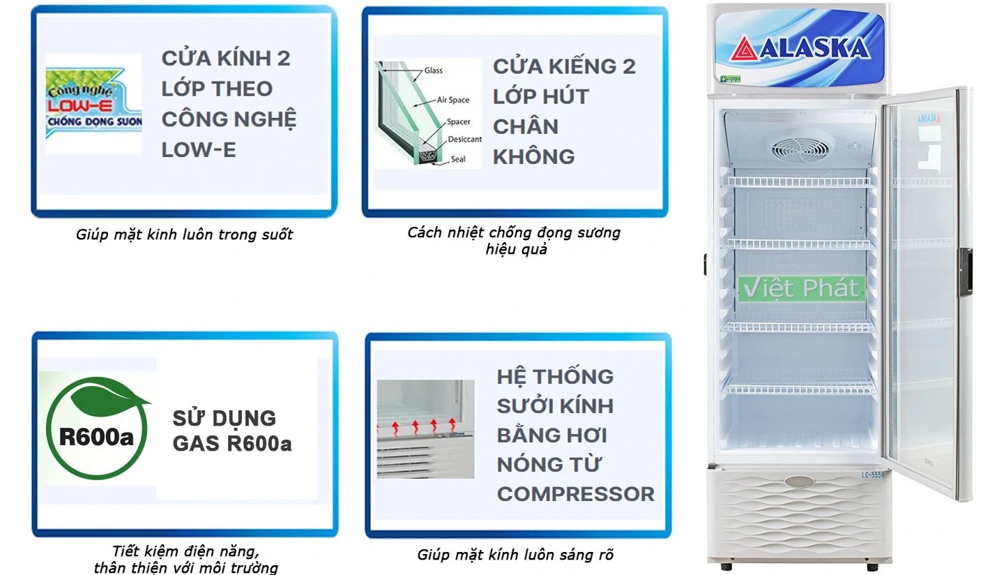 Tủ mát Alaska 1 Cánh 300 lít LC-300