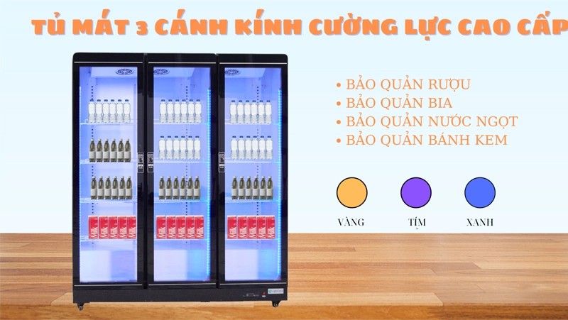 Tủ mát cao cấp Lightcool 3 cánh LS-1670 1600L
