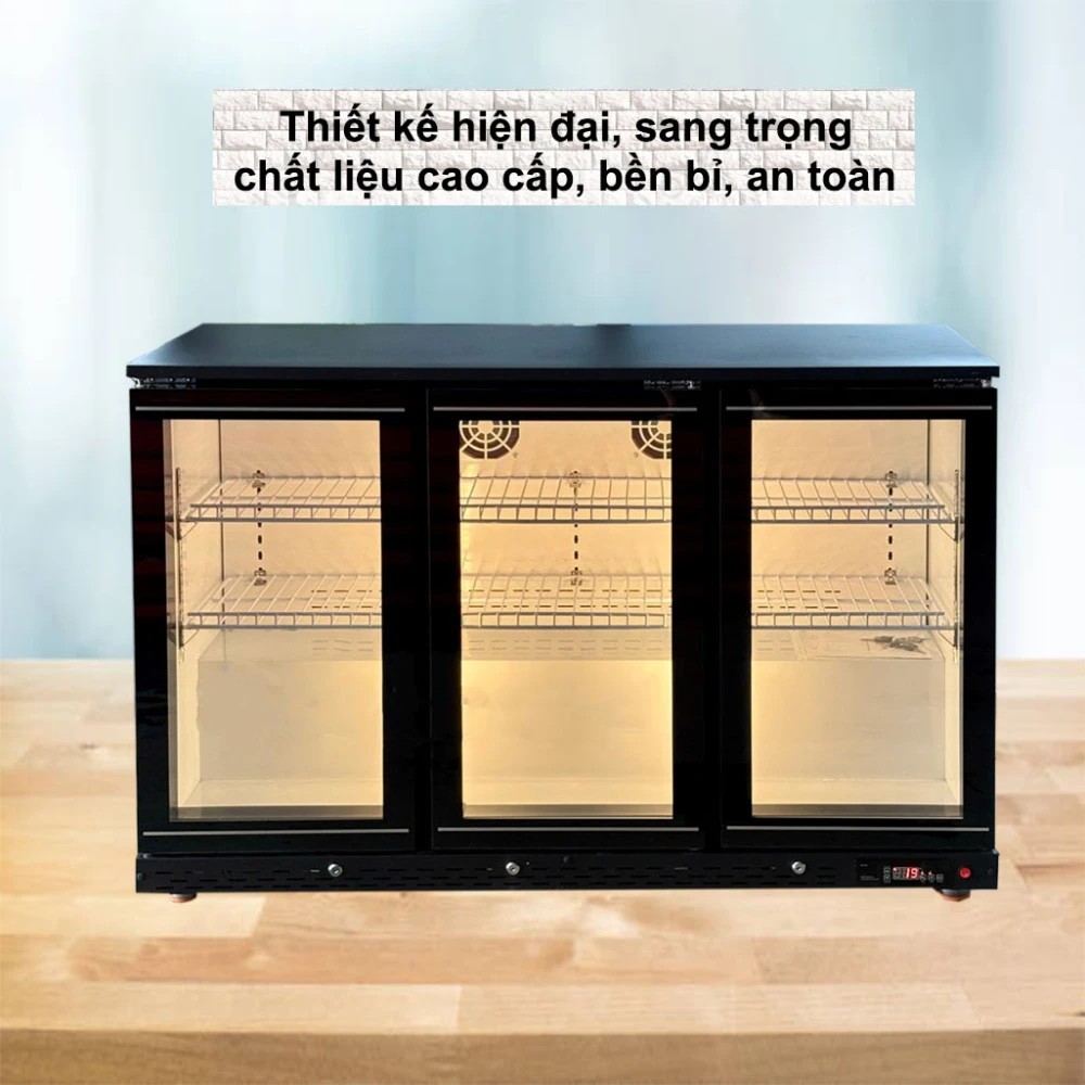 Tủ mát trưng bày quầy bar Lightcool LS-1350 293L Đen