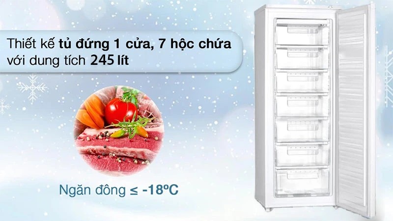 Tủ đông đứng Sanden SFH-0870 245L
