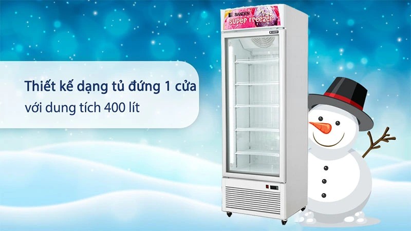 Tủ đông đứng cửa kính Sanden SNR-0505 400L