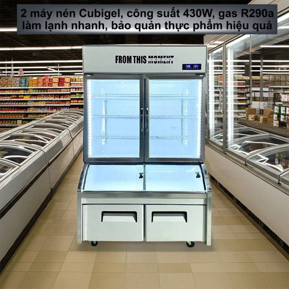 Tủ đông mát 2 cánh tích hợp 3 chế độ Lightcool LS-1800F 1.2M 710L