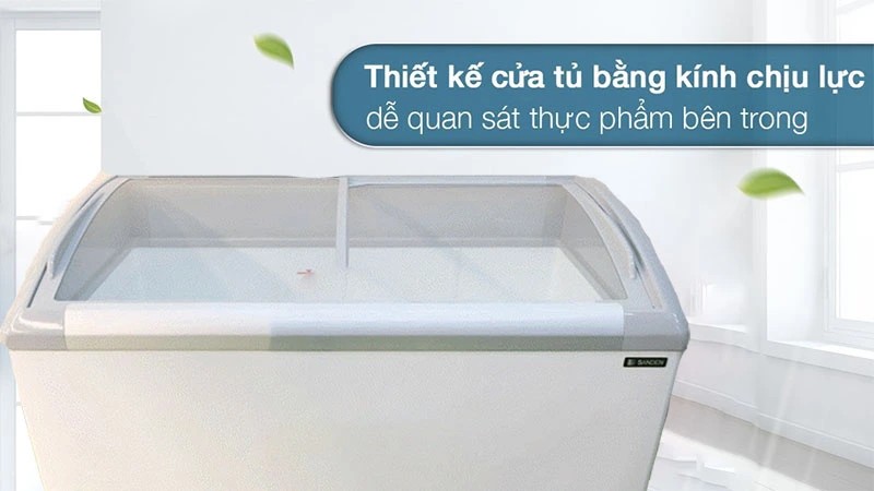 Tủ đông mặt kính cong Sanden SNC-0355 327L