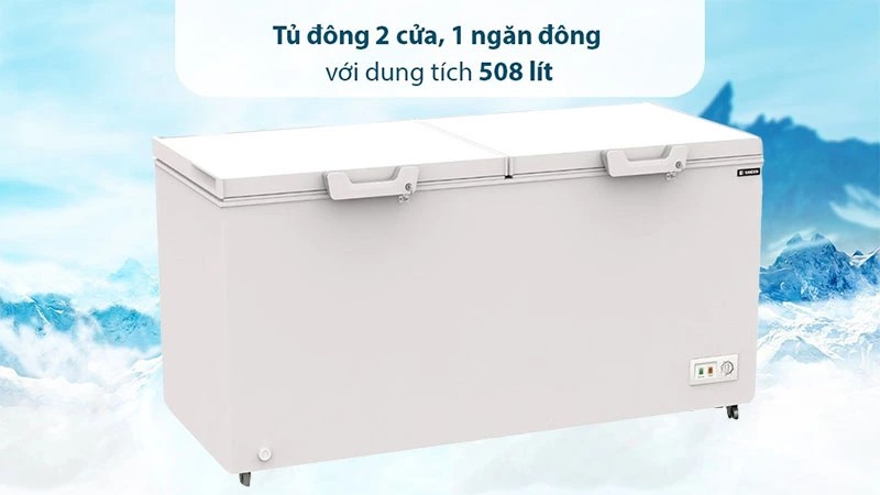 Tủ đông nằm 2 cánh Sanden SCF-0615 508L