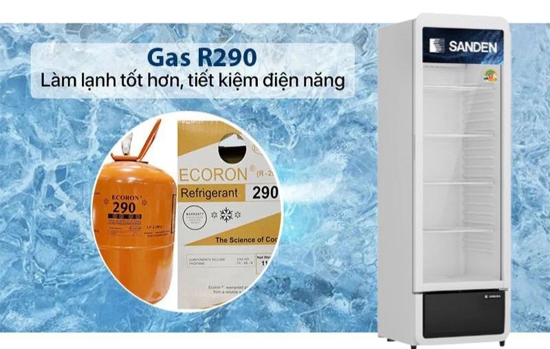 Tủ mát 1 cánh kính Sanden Intercool SPC-0290 266L