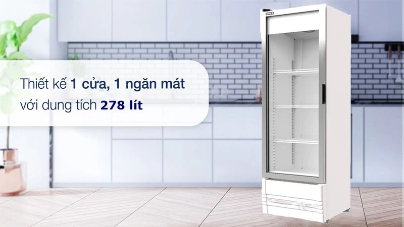 Tủ mát cửa kính Inverter Sanden SPB-0300 278L