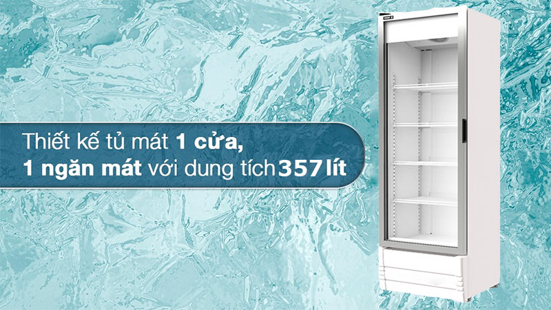 Tủ mát cửa kính Inverter Sanden SPB-0400 357L