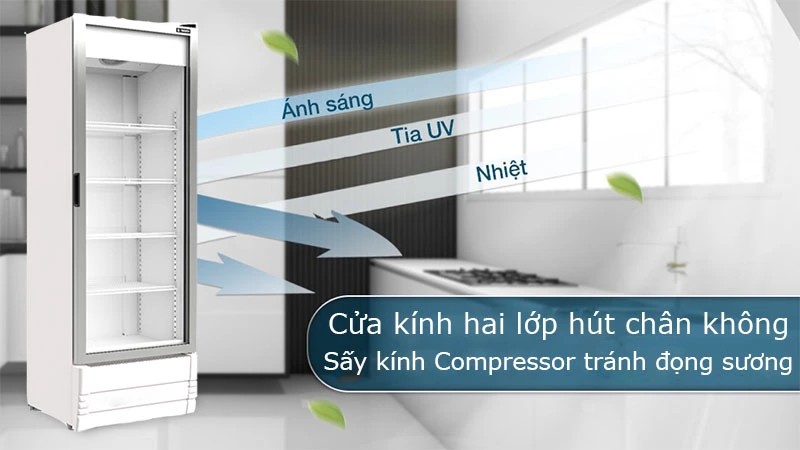 Tủ mát cửa kính Inverter Sanden SPB-0400 357L
