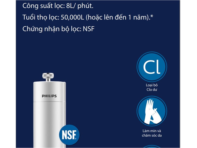 Bộ lọc nước vòi sen Philips AWP1775