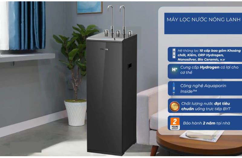 Máy lọc nước RO Hydrogen nóng lạnh Philips ADD8913/74