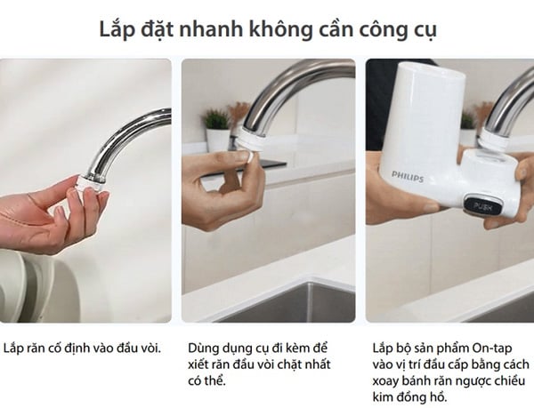 Thiết bị lọc nước tại vòi Philips AWP3753