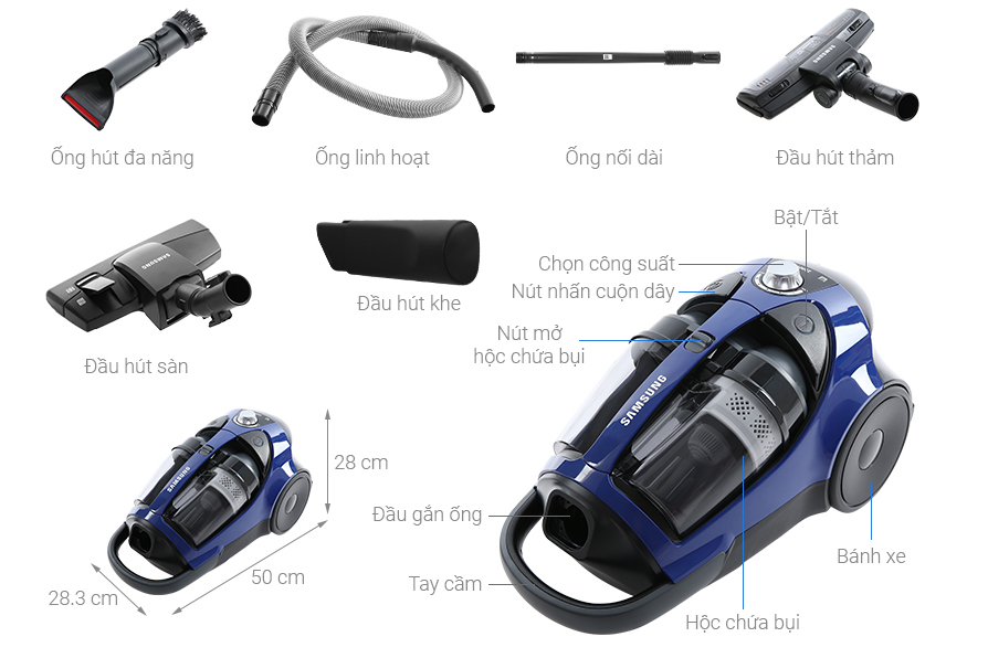 Máy hút bụi Samsung VCC8836V36/XSV